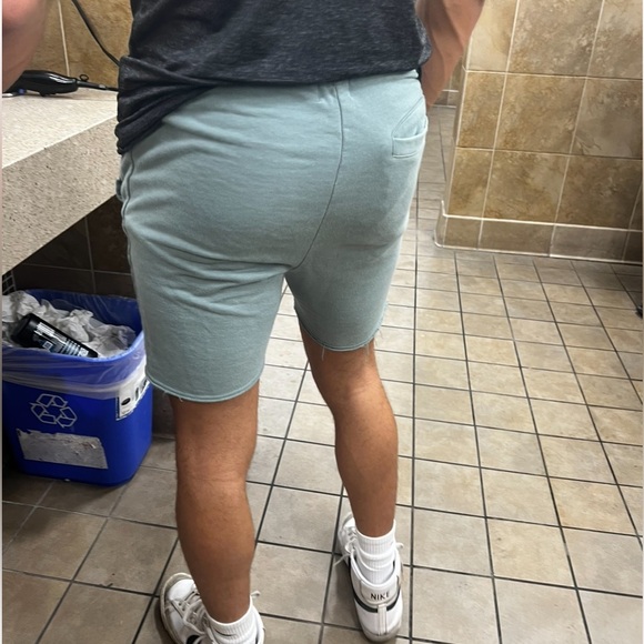 COTTON ON MEN JOGGER SHORT GREEN TERRY FLEECE EASY BODYBUILDER BODYBUILDING JOCK - Picture 14 of 16